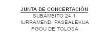 Junta de Concertación del subámbito 24.1 Iurramendi Pasealekua del PGOU de Tolosa